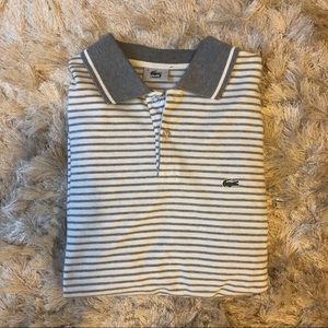 Lacoste Cotton 3/4 Button Down Long Sleeve Polo